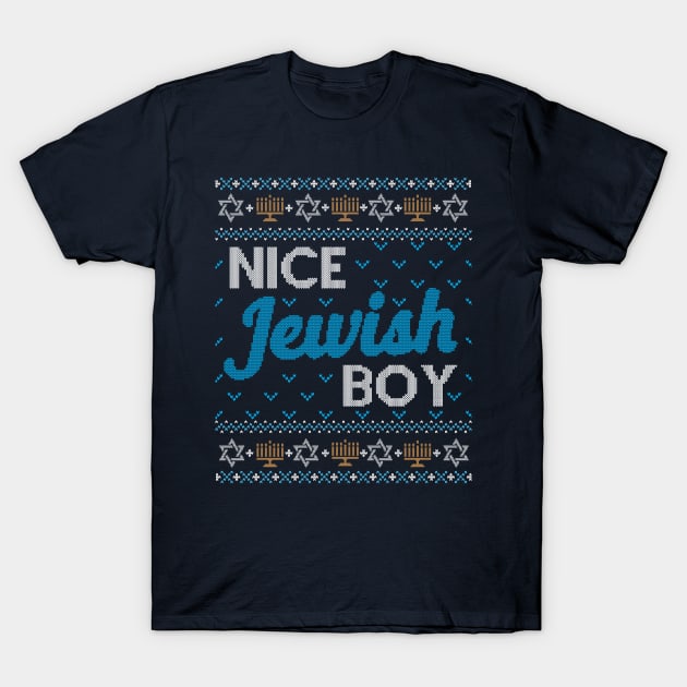 Funny Ugly Hanukkah Sweater, Nice Jewish Boy T-Shirt by HolidayoftheWeek